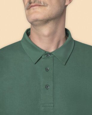 Polo de manga larga verde Botella